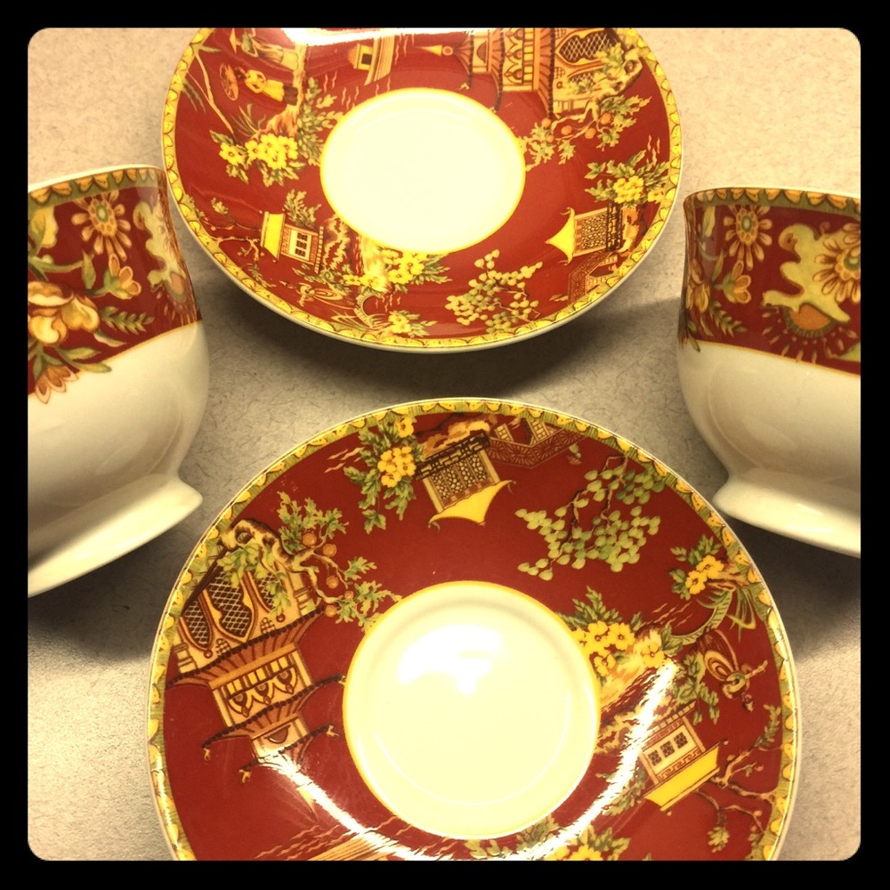 Neiman Marcus Asian Toile Dual Cup Set